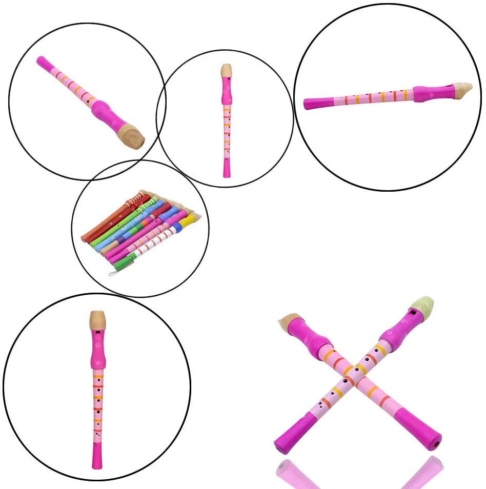 ULTNICE 8 Hole Wood Treble Recorder Flute for Kids Music Playing Lightweight Portable Soprano Instrument for Early Education and Childrens Music Practice - Image 2