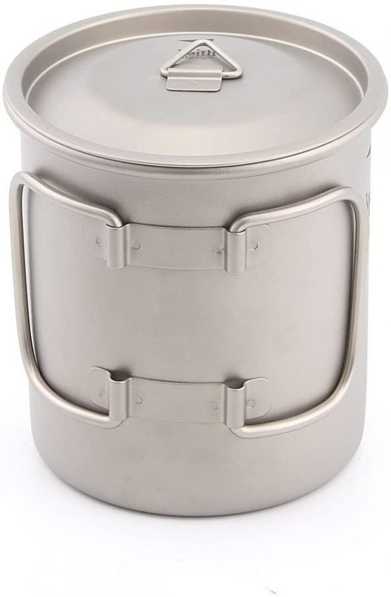 Keith Titanium Cup Folding Handles Single Wall Water Mug Outdoor Camping Travel Exploration Portable Drinkware 400ml Ti3203 - Image 2
