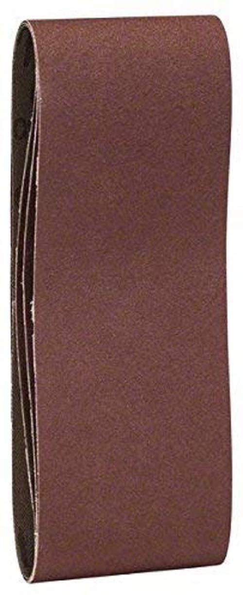 Bosch 2609256208 Abrasive Belts for Belt Sander 75 x 457 mm Grit Size 150 Set of 3, Silver