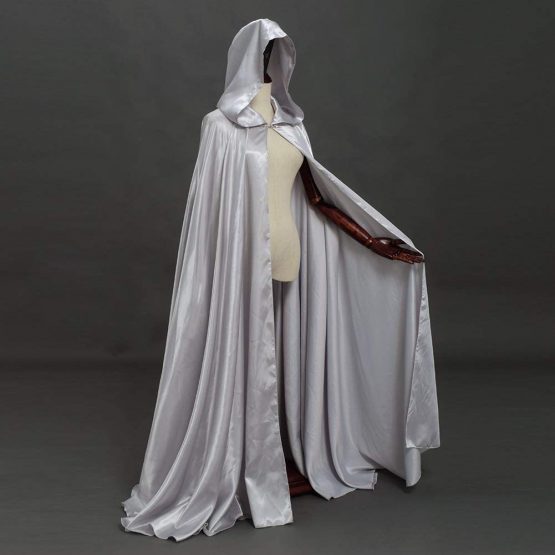 GRACEART Women Hooded Cloak Bridal Cape with Hood Full Length Cloak Wedding Cloak Cosplay - Image 4