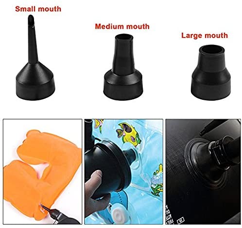 Cheeroyal Car Charger Electric Air Pump,Automatic Inflatable Boat Pump 3 Nozzle Car Charger Universal Valves Inflates and Deflates for Garden Home Holiday Camping Airbed,Beach Inflatables - Image 4
