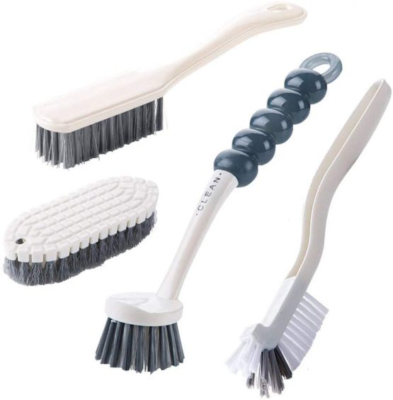 Cleaning Brushes Set, Dish Brush,Scrub Brush Bathroom Brush, Kitchen Scrub Brush,Bottle Cleaning Brush ,Shoe Cleaning Brush, 4pcs