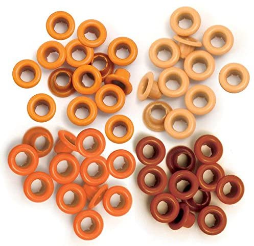 We R Memory Keepers Eyelets for Scrapbooking Orange, Standard