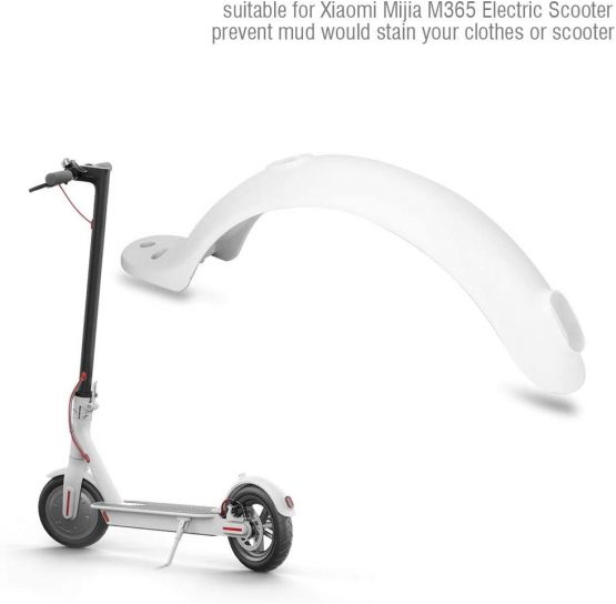 Alomejor Scooter Fender Electric Scooter Fender Rear Mudguard E-Bike Fender Repair Part Mudguard for Scooter Electric Bike E-Bike(White) - Image 2