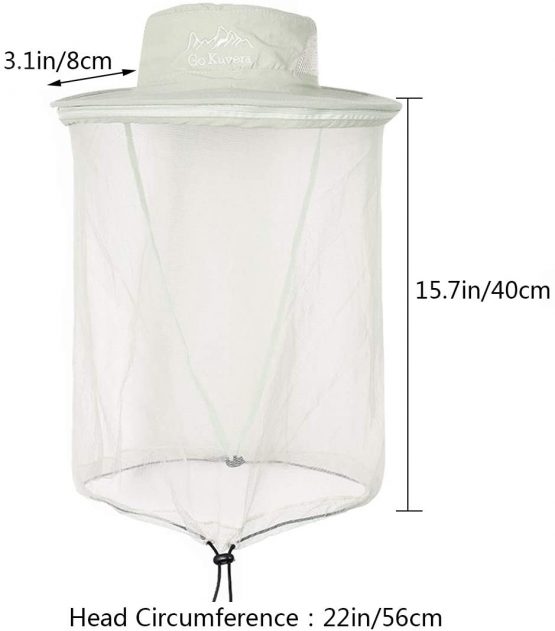 Aoutacc Mosquito Head Net Hat, Men Women Outdoor Sun Hat Bucket Hats with Hidden Net Mesh Face Protection Beekeeper Hat for Outdoor Safari Fishing Gardening Hiking Travel - Image 4