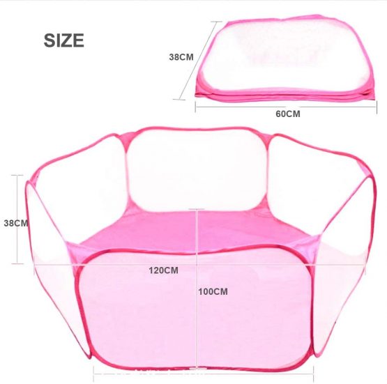 Portable Hamster Playpen Guinea Pig Playpen Small Animal Play Pen Hamsters Run Playpen Pets Pop Open Exercise Yard Fence for Rabbits, Chinchillas and Hedgehogs - Image 3