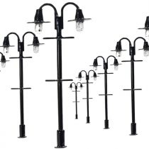 L310 10pcs Model Railway Lamppost lamp HO N 5.5cm 12v model outdoor lights model buliding kit street light