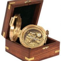 Trinidad Solid Brass Sighting Compass with Clinometer with Hardwood Box
