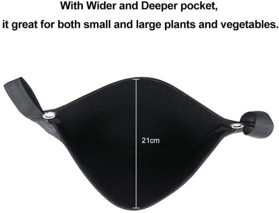 Bebester Wall Planting Bags, 2pcs 7 Pocket Wall Hanging Planter Planting Grow Bags Outdoor Indoor Gardening Vertical Greening Flower Container Black Plant Pouch - Image 4