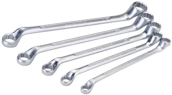Draper 35089 Cranked Metric Ring Spanner Set, 5 Pieces