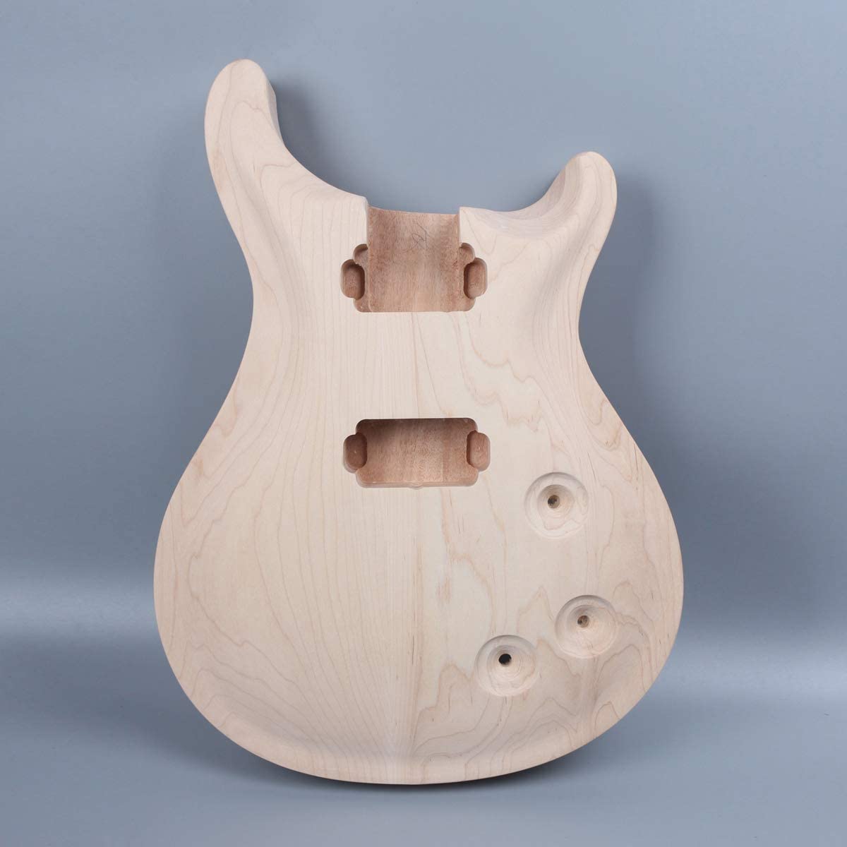 Yinfente Mahogany & Maple Wood Electric Guitar Body - Natural - PRS Style - DIY Guitar Kit, beige