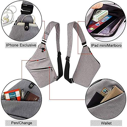 OSOCE Anti Theft Travel Bag, Mens Sling Chest Bag - Image 3