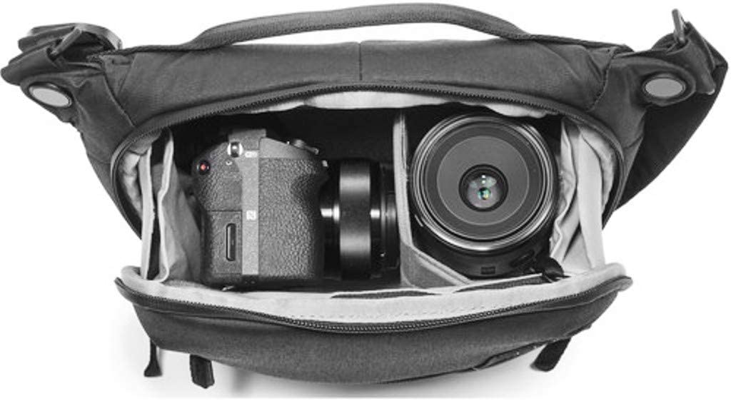 Peak Design Everyday Sling 3L, Black, Padded Adjustable Shoulder Strap for Crossbody or Waist Carry FlexFold Divider - Image 3