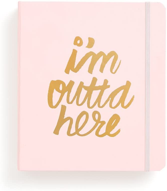 ban.do Women's Pink Undated Hardcover Holiday Travel Daily Planner, I'm Outta Here