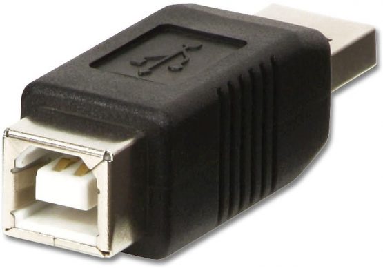 LINDY 71231 USB Adapter, USB A Male to B Female