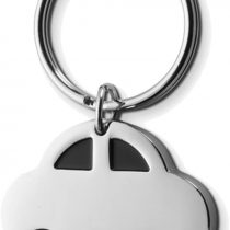 eBuyGB Silver Metal Stocking Filler Gift Keyring, 4 cm (Car)