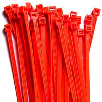 Gocableties Red Cable Ties, 300mm x 4.8mm, Pack of 100, 12" Premium Nylon Zip Ties, Multi-Purpose Plastic Tie Wraps