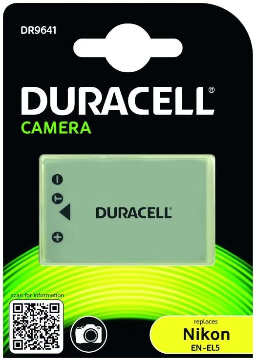 Duracell Premium Analog Nikon EN-EL5 Battery CoolPix S10 P5100 P500 P90 3.7V 1150mAh, white
