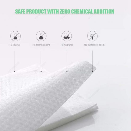 GothicBride Disposable Face Towel 100%Cotton Extra Thick & Soft Facial Cotton Tissue Lint Free Dry Wipes Non-Woven Fabric for Sensitive Skin - Image 4
