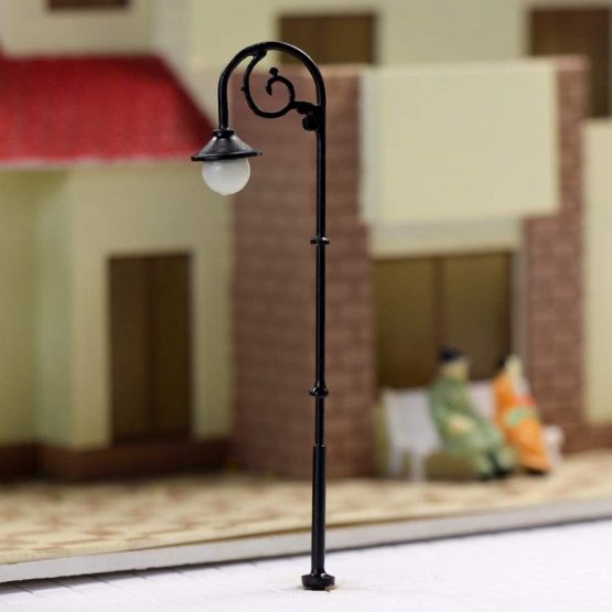 LYM58 10pcs Warm White Model Train 1:87 Street Lights HO Scale Lamp Post LEDs NEW Miniature Single Head - Image 3