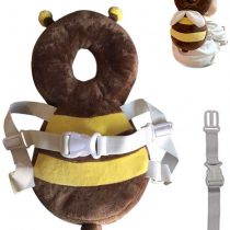 Child Head Protection Cushion, Adjustable Child Safety pad Baby Toddler Protection Head Cute bee (Brown)
