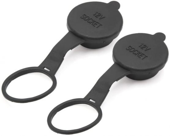 Sourcingmap 2pcs Black Car Cigarette Lighter Socket Cover Cap 12V Outlet Lid