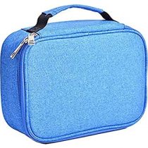 Becho Multifunction Zipper Pencil Case High Capacity Holder Pouch Pen Bag Colored Pencil Pen Box 72 Slots (Blue)