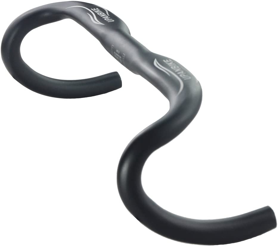 UPANBIKE Road Bike Handlebar Aluminum 31.8mm*420mm Drop Bar Horns Bent Bar, Black