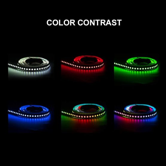 BTF-LIGHTING WS2812B 144 LEDs/Pixels/m Black PCB Individual Addressable Full Color led Pixel Strip Dream Color Non-Waterproof 3.2FT 1m - Image 2