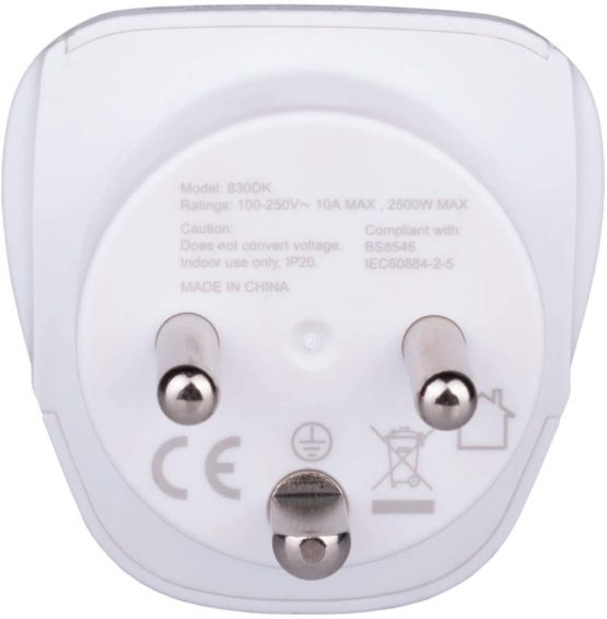 Denmark DK, Greenland Adapter Travel Type K Plug to UK, US USA American, AUS Australia, EU Europe European, Asia, China, Thailand, Ireland Adaptor Universal Worldwide Socket International 3 Pin Prong - Image 4