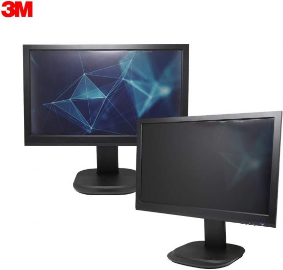 3M Privacy Filter for 24 inch widescreen LCD monitor. Black anti-glare privacy screen. Protect data from visual hacking.