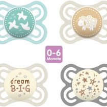 MAM Perfect Day & Night Dental Soother 0-6, Pack of 4 with 4 Sterils