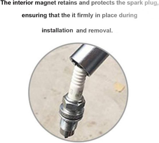 QISF 2Pcs Thin Wall Spark Plug Socket Universal Joint Magnetic Flexible Socket Wrench Removal Tool - 14mm & 16mm - Image 4