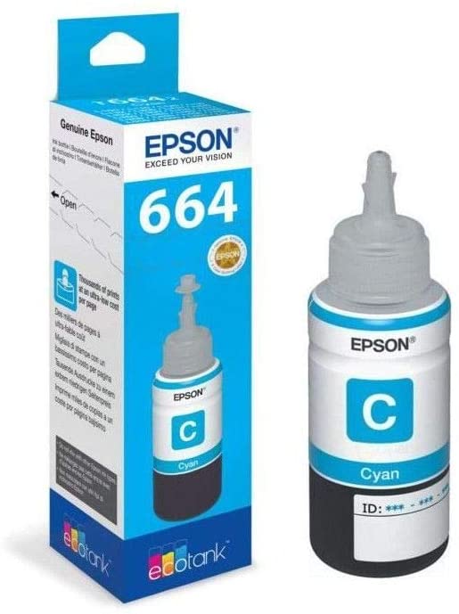 Epson EcoTank 664 Cyan Genuine Ink Bottle, Single - Image 3