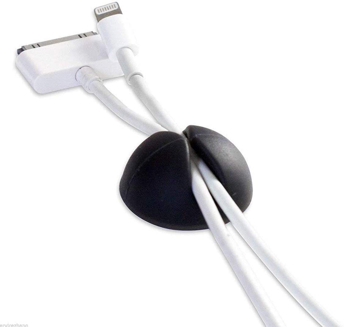 Yakamoz 20pack Multipurpose Silicone Cable Clips Holders, Desktop Wire