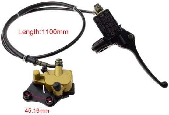 GOOFIT Front Disc Brake Master Cylinder Caliper Assembly Replacement for 50cc 70cc 90cc 110cc 125cc 150cc Dirt Bike Pit Bike - Image 2