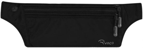 Ryaco Money Belt for Travelling - Hidden Security Pouch for Cards and Passports - RFID Breathable Material - Protect Your Cash
