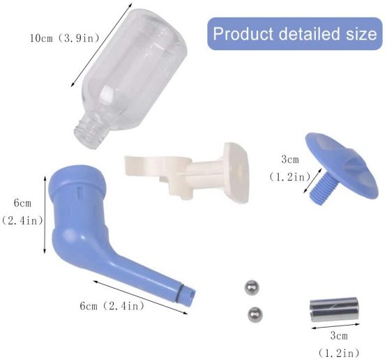 Andiker No-Drip Pet Water Dispenser,Dog Kennel Cage Water Bottle Drinker Kettle for Pets can be Raised and Lowered Drinking Water Feeding Water (Blue) - Image 2