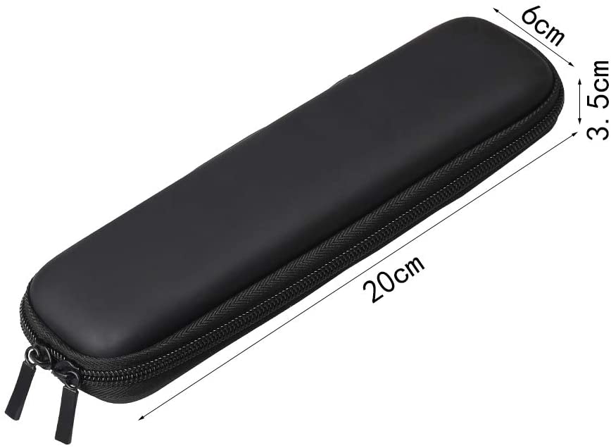 Pengxiaomei Pencil Case - Small Hard Shell Box for Stylus and Pen Holder, Black, 7.87 × 2.36 × 1.37 inches (20 × 6 × 3.5 cm) - Image 3