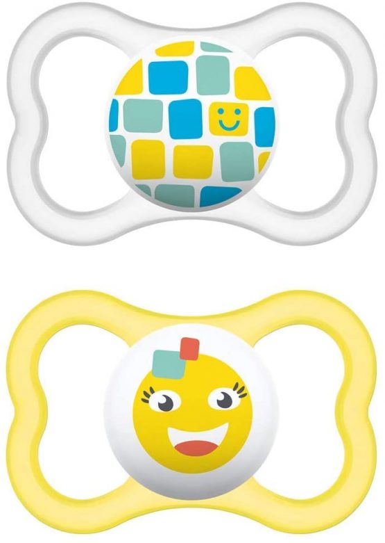 Mam Day & Night Mam Air Skin Soft Silicone Dummy 16+ // Mam Air Night Girl // Set of 6 // incl. 3 sterilisation transport boxes. - Image 3