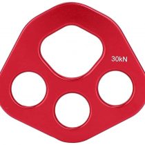 Rigging Plate 4 Holes Aluminum Red Rescue Rock Climbing Mountaineering Equipment Multi Anchor Point Connector Gear