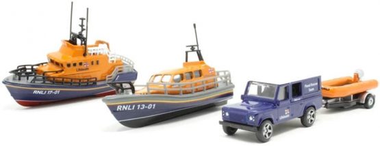 Corgi RNLI0001 RNLI Gift Set-Shannon Severn Lifeboat and Flood Rescue Team Other License Model, Multi Colour