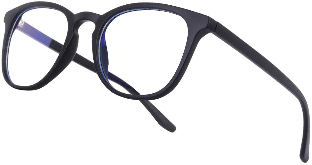 Vimbloom Blue Light Filter Blocking Glasses for Men Women Anti Eye Fatigue Anti Glare Computer Gaming PC Glasses with UV Protection VI387 (Black Matte Frame)