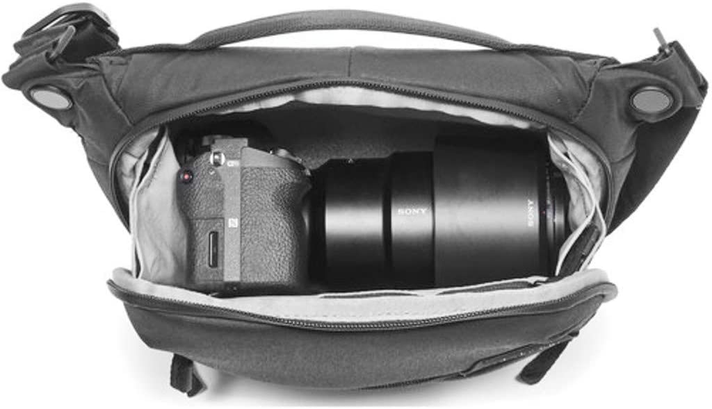 Peak Design Everyday Sling 3L, Black, Padded Adjustable Shoulder Strap for Crossbody or Waist Carry FlexFold Divider - Image 4