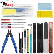 WMYCONGCONG 19 PCS Professional Gundam Model Tools Kit Hobby Building Tools Kit for Building Car Model Repairing and Fixing