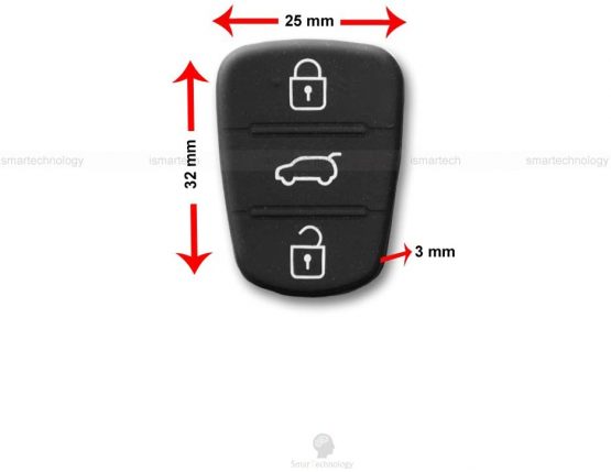 1neiSmartech Keyboard Buttons Rubber Car Remote Key 3Â Buttons Hyundai I20Â I30Â And Kia Sorento Picanto - Image 2