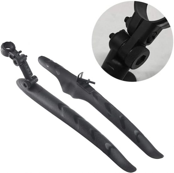 LIOOBO Bike Bicycle Fender Mud Guard Fender Front and Rear Mudguard for Road Bike Moutain Bike Black - Image 2