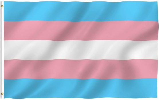 ANLEY Fly Breeze 3x5 Foot Transgender Flag - Vivid Color and UV Fade Resistant - Canvas Header and Double Stitched - Pink Blue Rainbow Flags Polyester with Brass Grommets 3 X 5 Ft
