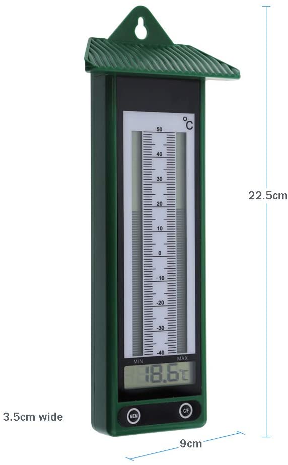 Digital Greenhouse Thermometer – Max Min Thermometer to Measure Maximum ...