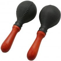 Percussion Maracas Shakers Rattles Sand Hammer Percussion Instrument with ABS Plastic Shells and Wooden Handles for Live Performances and Recording Sessions (Black)